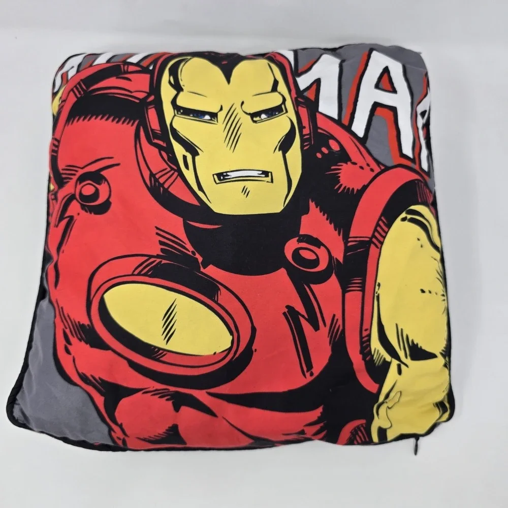Marvel Comics Superhero Plush Throw Pillows 12x12 Lot Of 3 Hulk Thor Iron Man‎